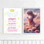 Imagem de Kit 2 Quadros Infantis Anjinha - Santo Anjo 45x34cm - com vidro