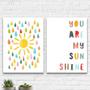 Imagem de Kit 2 Quadros Infantis My Sunshine 33X24Cm - Com Vidro