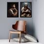 Imagem de Kit 2 Quadros Jesus Com Cães e Gatos 24x18cm - com vidro