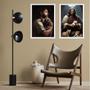 Imagem de Kit 2 Quadros Jesus Com Cães e Gatos 45x34cm - com vidro