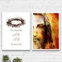 Imagem de Kit 2 Quadros Jesus Tu Orarás A Ele 33X24Cm - Com Vidro