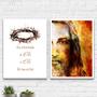 Imagem de Kit 2 Quadros Jesus Tu Orarás A Ele 45x34cm - com vidro