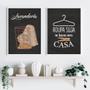 Imagem de Kit 2 Quadros Lavandería Chalkboard 33x24cm - com vidro