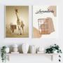 Imagem de Kit 2 Quadros Lavandería - Girafa 24x18cm - com vidro