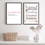 Imagem de Kit 2 Quadros Lavanderia Soft - Rosa 45x34cm - com vidro