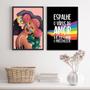 Imagem de Kit 2 Quadros LGBT Lésbicas Espalhe O Vírus Do Amor 33x24cm