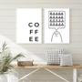 Imagem de Kit 2 Quadros Minimalistas Café - Coffee 24X18Cm - Com Vidro