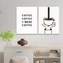 Imagem de Kit 2 Quadros Minimalistas More Coffee 33X24Cm