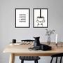 Imagem de Kit 2 Quadros Minimalistas More Coffee 45X34Cm - Com Vidro