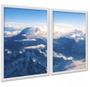 Imagem de Kit 2 Quadros Montanha Neve Vista Aérea 45X34Cm - Com Vidro