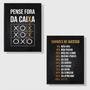 Imagem de Kit 2 Quadros Motivacionais Chances 45X34Cm - Vidro Preta