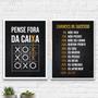 Imagem de Kit 2 Quadros Motivacionais Chances De Sucesso 33x24cm - com vidro