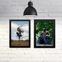 Imagem de Kit 2 Quadros Ogum - Menino E Homem 33X24Cm - Com Vidro