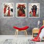 Imagem de Kit 2 Quadros Orixá Iansã- Boi e Borboletas 45x34cm - com vidro