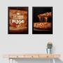 Imagem de Kit 2 Quadros Para Decorar Pizzaria 45x34cm - com vidro