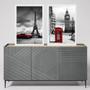 Imagem de Kit 2 Quadros Paris e Londres - Vermelhos 33x24cm - com vidro