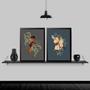 Imagem de Kit 2 Quadros Passarinhos Clássicos 45x34cm - com vidro