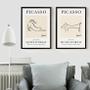 Imagem de Kit 2 Quadros Picasso - Gato e Cachorro 33x24cm - com vidro