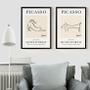 Imagem de Kit 2 Quadros Picasso - Gato E Cachorro 33X24Cm - Com Vidro