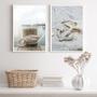 Imagem de Kit 2 Quadros Praia Branco- Corda E Âncora 45x34cm - com vidro
