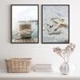 Imagem de Kit 2 Quadros Praia Branco- Corda E Âncora 45x34cm - com vidro
