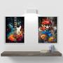 Imagem de Kit 2 Quadros Quarto Menino Rock E Gamer 33X24Cm - Com Vidro