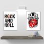 Imagem de Kit 2 Quadros Rock - Rolling Stones 24x18cm - com vidro