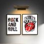 Imagem de Kit 2 Quadros Rock - Rolling Stones 24x18cm - com vidro