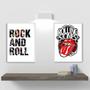 Imagem de Kit 2 Quadros Rock - Rolling Stones 24X18Cm - Com Vidro