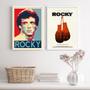 Imagem de Kit 2 Quadros Rocky Balboa LuvaBoxe 45x34cm