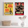 Imagem de Kit 2 Quadros Rocky Balboa PostersLuta 24x18cm - com vidro