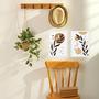 Imagem de Kit 2 Quadros Sala Boho - Folha Lua Estrela 45x34cm - com vidro