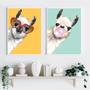 Kit 2 Quadros Teenager Lhamas 33X24Cm - Quadros On-Line Imagem de Kit 2 Quadros Teenager Lhamas 33X24Cm
