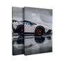 Imagem de Kit 2 Quadros Tela Canvas Carro Branco Esportivo Aventador