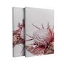 Imagem de Kit 2 Quadros Tela Canvas Flor Protea Rosa Floral Claro Sala