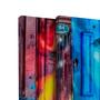 Imagem de Kit 2 Quadros Tela Canvas Grafite Porta Vermelho Azul Quarto