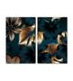 Imagem de Kit 2 Quadros Telas Decorativas Floral Luxuoso 60X40Cm