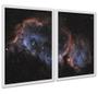 Imagem de Kit 2 Quadros Universo Galáxia Nebulosa 24X18Cm