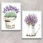 Kit 2 Quadros Vasos Com Lavanda 33x24cm - com vidro - Quadros On-line Imagem de Kit 2 Quadros Vasos Com Lavanda 33x24cm - com vidro