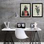 Imagem de Kit 2 Quadros Vintage Yoda e Vader 24x18cm - com vidro