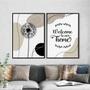 Imagem de Kit 2 Quadros Welcome To Our Home 33x24cm