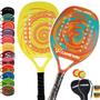 Imagem de Kit 2 Raquete Beach Tennis Carbono Camewin Praia