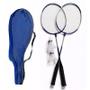 Imagem de Kit 2 Raquetes Badminton Petecas e Bolsa