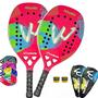 Imagem de Kit 2 Raquetes Beach Tennis Full Carbon 3K Camewin Top Shark