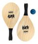 Imagem de Kit 2 Raquetes Jogo Beach Tennis + Bola Frescobol Mor