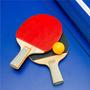 Imagem de Kit 2 Raquetes Ping Pong 3 Bolinhas Tênis De Mesa Com Bolsa