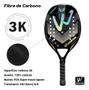 Imagem de Kit 2 Raquetes Profissional 3k Beach Tennis 100% Carbono 