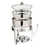 Imagem de Kit 2 Rechaud Redondo Banho Maria Aço Inox 8 Litros
