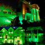 Imagem de Kit 2 Refletor Led Holofote 200w SMD Verde Bivolt Resistente a água Ideal para Jardim Gramado Ornamental Eventos Casa de Shows