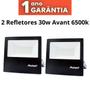 Imagem de Kit 2 refletor led slim 30w branco frio 6500k avant bivolt